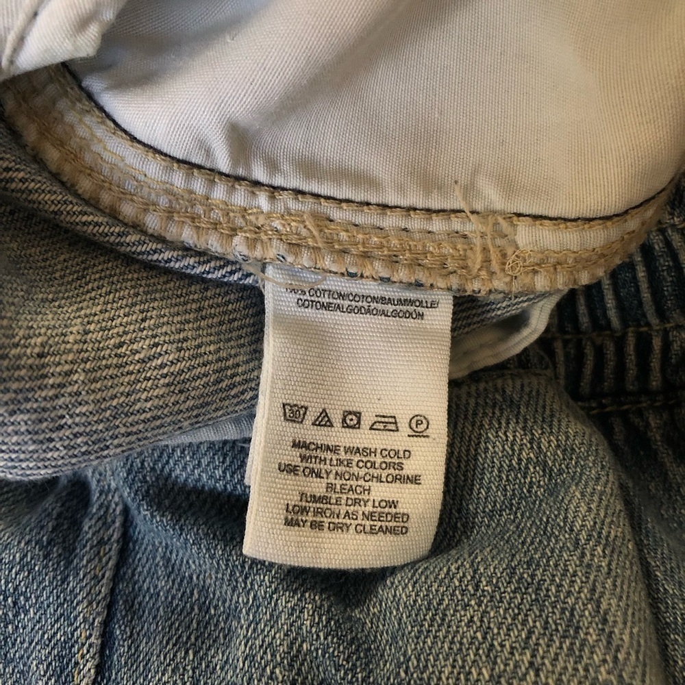 FREE PEOPLE Sloane Destructed Denim Jogger Pants Size XS - Picture 6 of 8